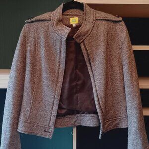 "Lemon" cropped tweed jacket